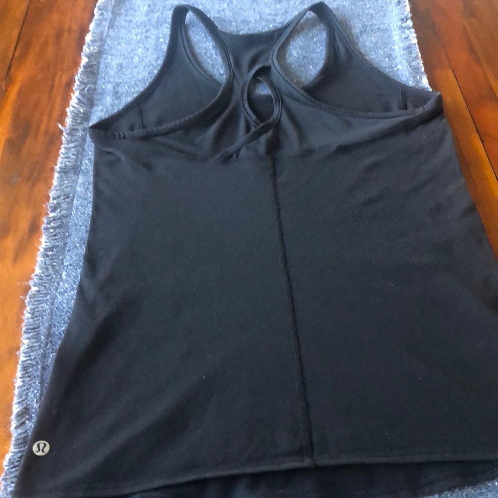 Lululemon sz10 black luon w mesh tank❤️ - Picture 1 of 8